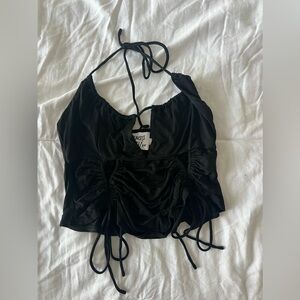 Black Princess Polly Crop Top